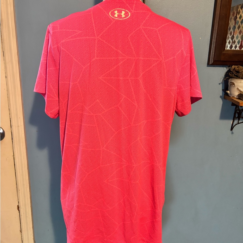 Under Armour, Neon Pink, V-Neck, Tee - Picture 5 of 7